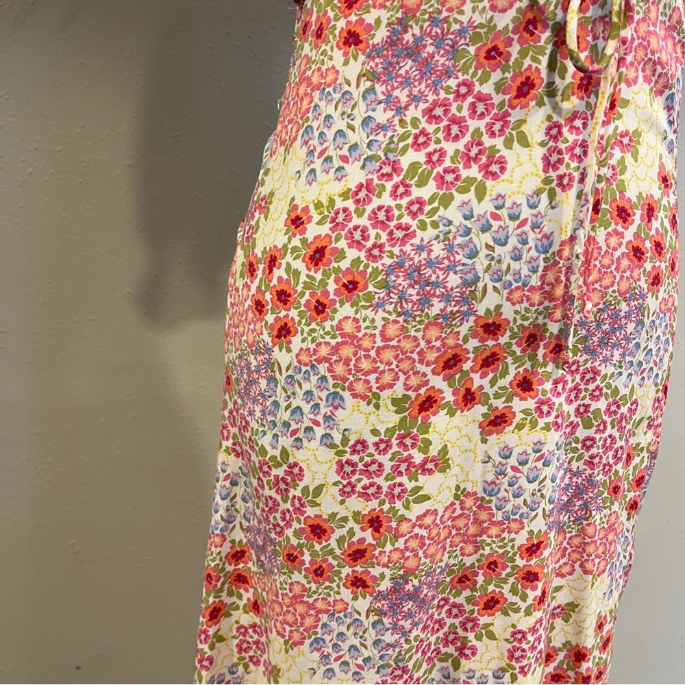 SO short sleeve v-neck floral midi dress size extra small - Picture 10 of 15